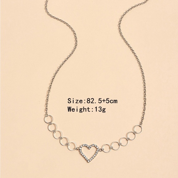 Crystal Heart To Heart Belts Sweet Tassel Heart Waist Chain - Picture 5 of 5